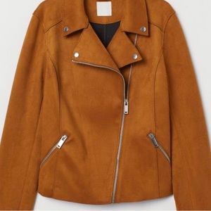 H&M Suede Moto Jacket, camel color